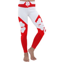 Flag Of Fourth United States Army Kids  Lightweight Velour Classic Yoga Leggings