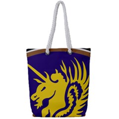 Shoulder Sleeve Insignia Of The United States Army 13th Airborne Division Full Print Rope Handle Tote (small) by abbeyz71