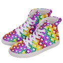 Rainbow Colors Chevron Design Men s Hi-Top Skate Sneakers View2