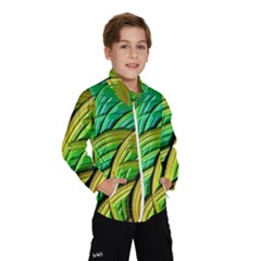 Patterns Green Yellow String Windbreaker (Kids)