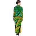 Patterns Green Yellow String Turtleneck Maxi Dress View2