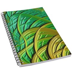 Patterns Green Yellow String 5 5  X 8 5  Notebook by Pakrebo