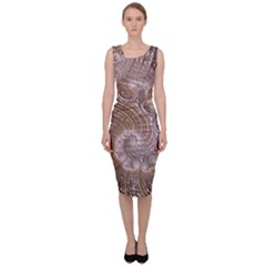 Fractal Art Pattern 3d Artwork Sleeveless Pencil Dress