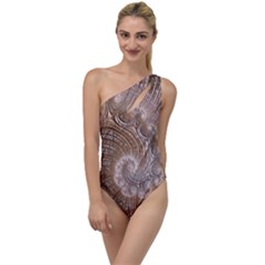 Fractal Art Pattern 3d Artwork To One Side Swimsuit