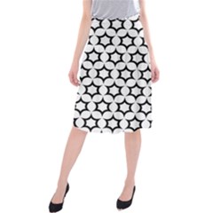 Pattern Star Repeating Black White Midi Beach Skirt