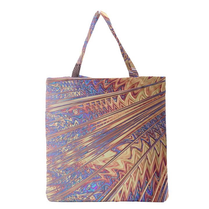 Flourish Artwork Fractal Expanding Grocery Tote Bag