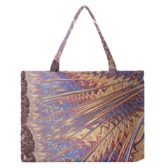 Flourish Artwork Fractal Expanding Zipper Medium Tote Bag by Pakrebo