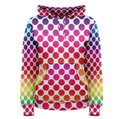 Polka Dots Spectrum Colours Dots Women s Pullover Hoodie by Pakrebo