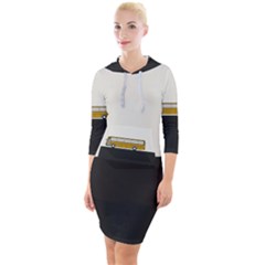 Bus Quarter Sleeve Hood Bodycon Dress