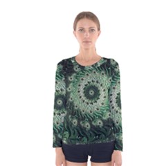 Fractal Art Spiral Mathematical Women s Long Sleeve Tee