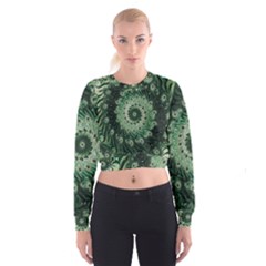 Fractal Art Spiral Mathematical Cropped Sweatshirt
