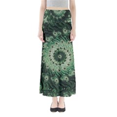 Fractal Art Spiral Mathematical Full Length Maxi Skirt