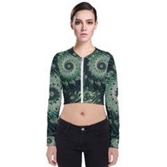 Fractal Art Spiral Mathematical Long Sleeve Zip Up Bomber Jacket