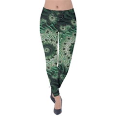 Fractal Art Spiral Mathematical Velvet Leggings