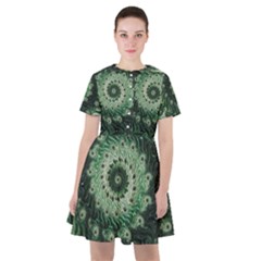 Fractal Art Spiral Mathematical Sailor Dress