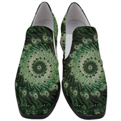 Fractal Art Spiral Mathematical Slip On Heel Loafers