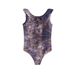 Puckered Fractal Artwork Design Kids  Frill Swimsuit by Pakrebo