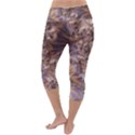 Puckered Fractal Artwork Design Lightweight Velour Capri Yoga Leggings View4