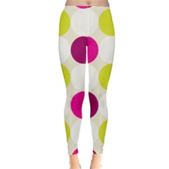 Polka Dots Spots Pattern Seamless Leggings  by Pakrebo