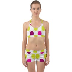 Polka Dots Spots Pattern Seamless Back Web Gym Set by Pakrebo