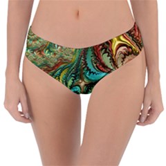 Fractal Artwork Pattern Digital Reversible Classic Bikini Bottoms by Pakrebo