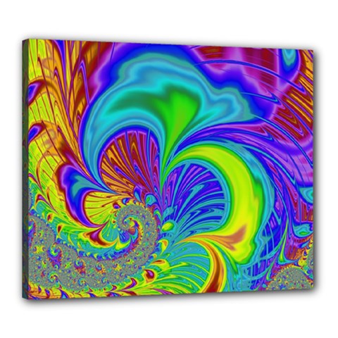 Fractal Neon Art Artwork Fantasy Canvas 24  x 20  (Stretched)