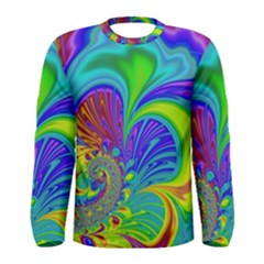 Fractal Neon Art Artwork Fantasy Men s Long Sleeve Tee