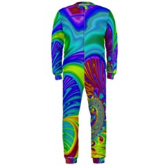 Fractal Neon Art Artwork Fantasy OnePiece Jumpsuit (Men) 