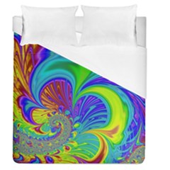 Fractal Neon Art Artwork Fantasy Duvet Cover (Queen Size)