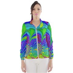 Fractal Neon Art Artwork Fantasy Windbreaker (women)