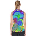 Fractal Neon Art Artwork Fantasy Mock Neck Shell Top View2