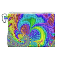 Fractal Neon Art Artwork Fantasy Canvas Cosmetic Bag (XL)