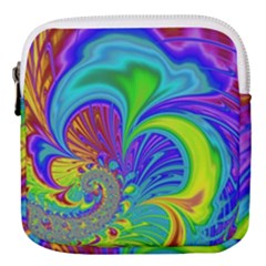 Fractal Neon Art Artwork Fantasy Mini Square Pouch