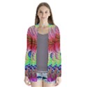 Fractal Art Fractal Colorful Drape Collar Cardigan View1