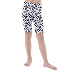 Pattern Monochrome Repeat Kids  Mid Length Swim Shorts by Pakrebo