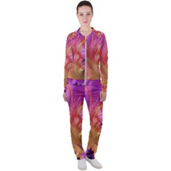 Fractal Puffy Feather Art Artwork Casual Jacket And Pants Set by Pakrebo