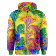 Fractal Bright Exploding Brilliant Men s Zipper Hoodie