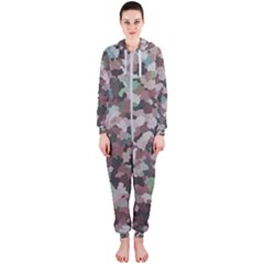 Gray Facets Hooded Jumpsuit (ladies)  by artifiart