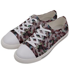 Gray Facets Women s Low Top Canvas Sneakers by artifiart