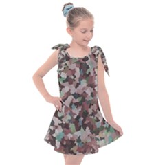 Gray Facets Kids  Tie Up Tunic Dress by artifiart