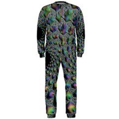 Fractal Rainbow Art Artwork Design Onepiece Jumpsuit (men)  by Pakrebo