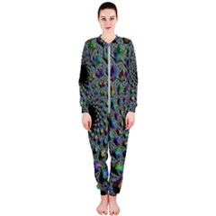 Fractal Rainbow Art Artwork Design Onepiece Jumpsuit (ladies)  by Pakrebo