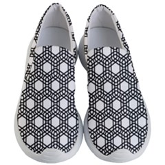 Geometric Floral Curved Shape Motif Women s Lightweight Slip Ons by Pakrebo