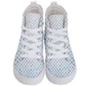 Square Pattern Geometric Blue Kids  Hi-Top Skate Sneakers View1