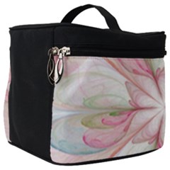 Pink Blue Flower Blossom Rose Make Up Travel Bag (big) by Pakrebo