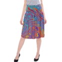 Fractal Psychedelic Fantasy Surreal Midi Beach Skirt View1