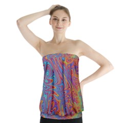 Fractal Psychedelic Fantasy Surreal Strapless Top by Pakrebo