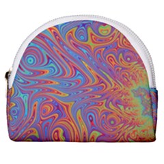 Fractal Psychedelic Fantasy Surreal Horseshoe Style Canvas Pouch