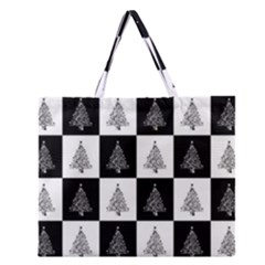 Christmas Tree Christmas Tree Zipper Large Tote Bag