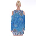Fractal Artwork Artwork Fractal Art Velvet Long Sleeve Shoulder Cutout Dress View2